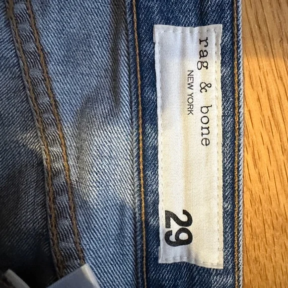 rag & bone Ruth super high-rise Distressed Blue Jeans